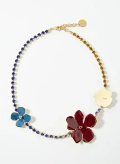 Colourful flowers necklace