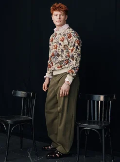 Colourful twill pant