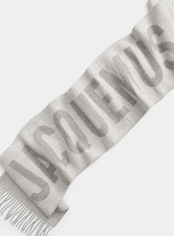 Contrasting signature virgin wool scarf