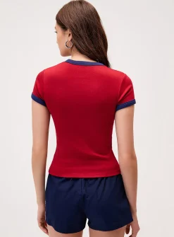 Contrasting trim T-shirt