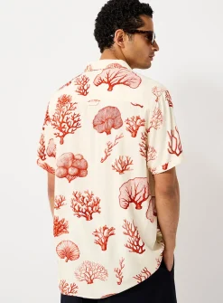 Coral camp shirt