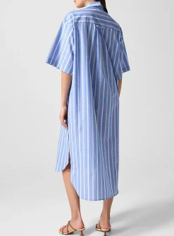 Cotton and silk shirt dress