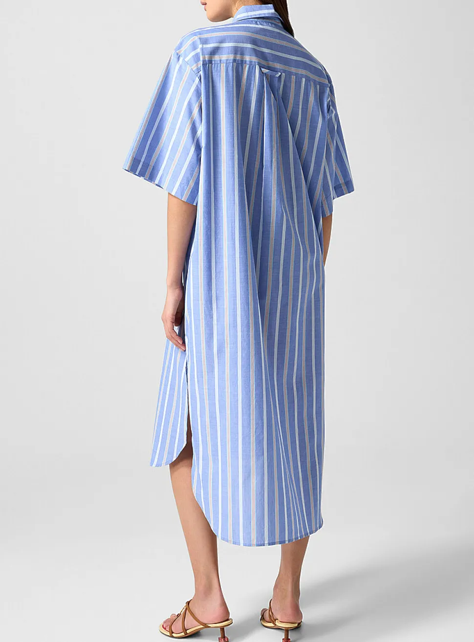 Cotton and silk shirt dress