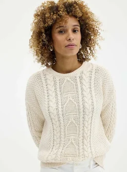 100% cotton cable-knit sweater