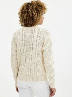 100% cotton cable-knit sweater