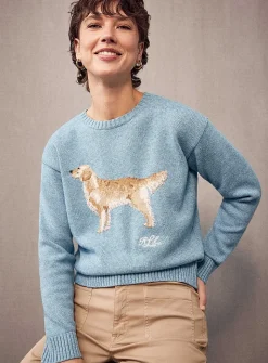 100% cotton canine jacquard sweater