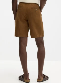 Cotton-linen Bermudas