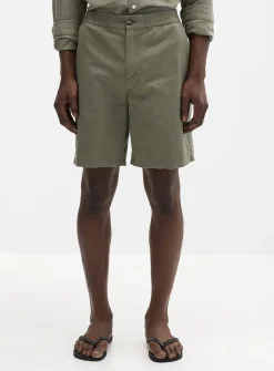 Cotton-linen Bermudas