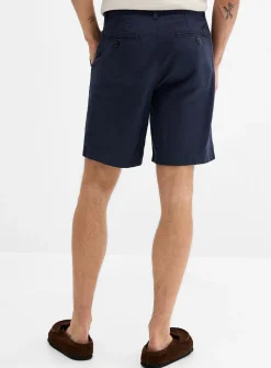Cotton-linen Bermudas