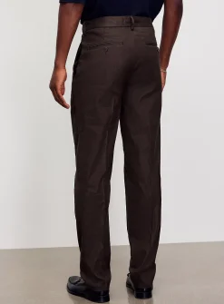 Cotton-linen pleated pant