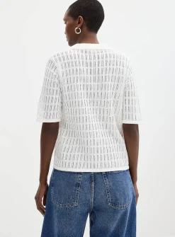 100% cotton openwork shirt-collar cardigan