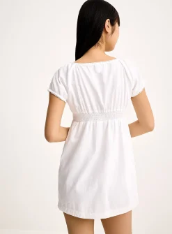 Cotton puff-sleeve dress