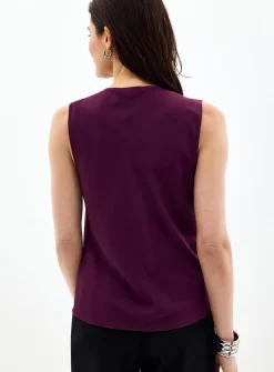 Cowl-neck flowy cami