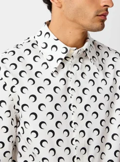 Crescent moon poplin shirt
