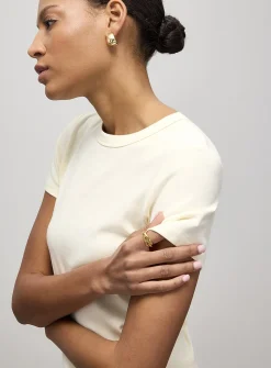Crew-neck fitted T-shirt