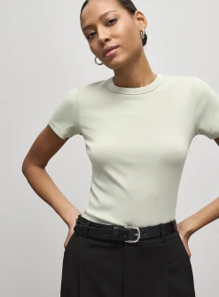 Crew-neck fitted T-shirt