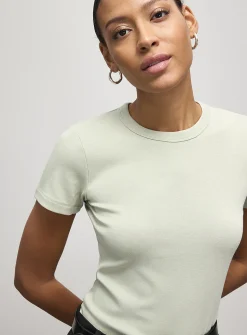 Crew-neck fitted T-shirt