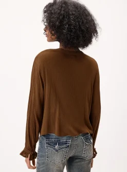 Crinkled-effect blouse