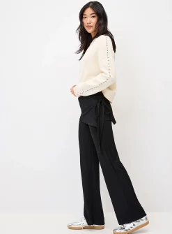 Crinkled wraparound pant