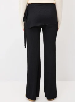 Crinkled wraparound pant