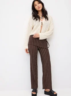 Crinkled wraparound pant