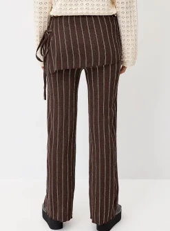 Crinkled wraparound pant