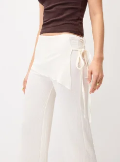 Crinkled wraparound pant
