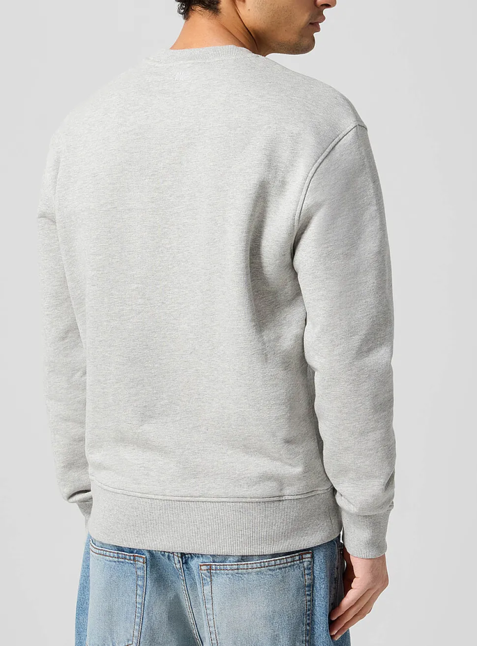 Crocheted logo heathered sweatshirt