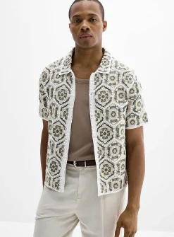 Crochet medallion cardigan