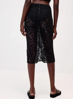 Crochet midi skirt