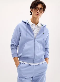 Croc logo zipped hoodie