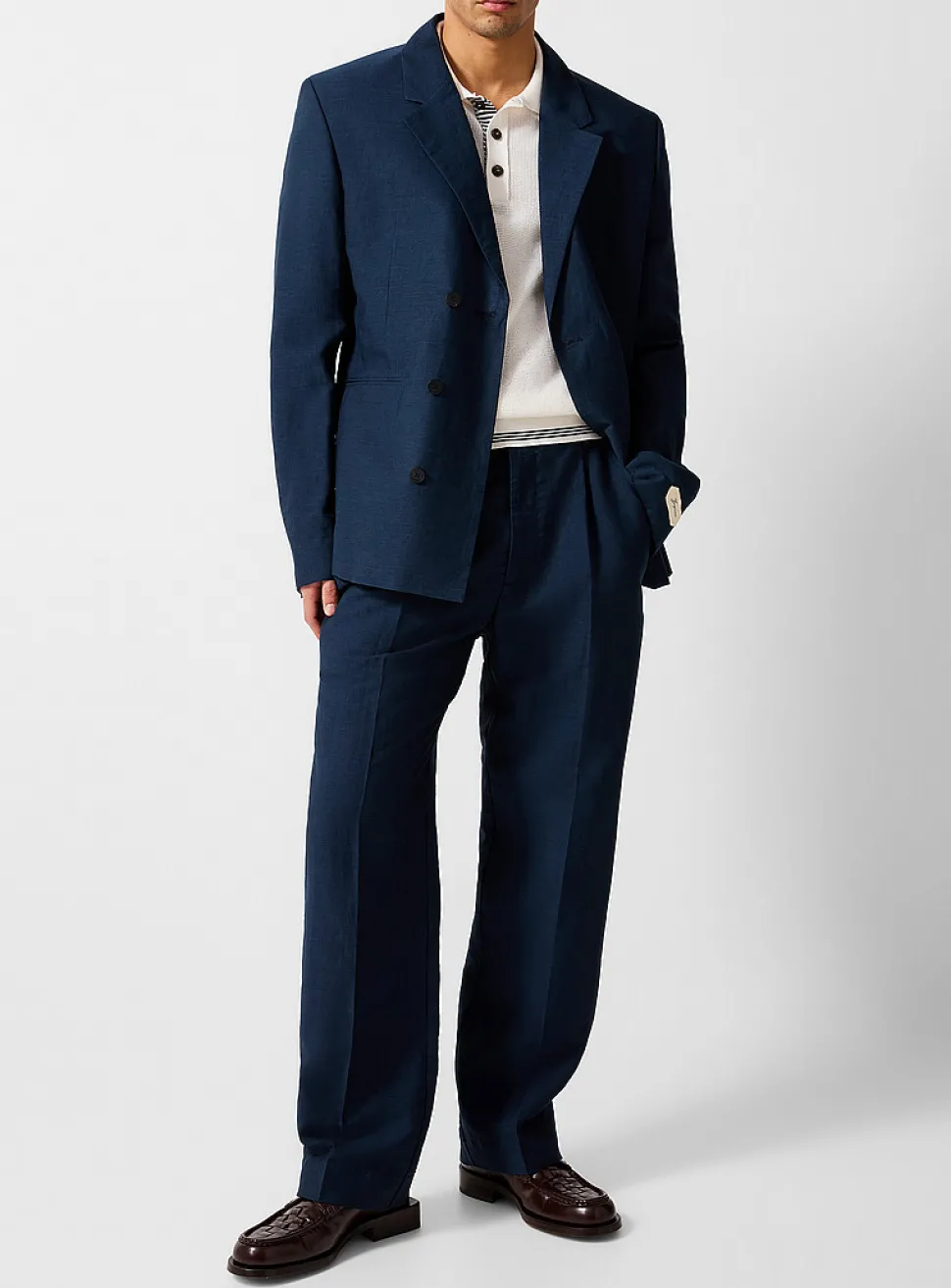 Croisière linen-blend pant