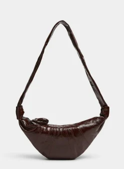 Croissant coated fabric small bag