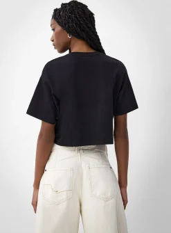 Cropped and loose T-shirt