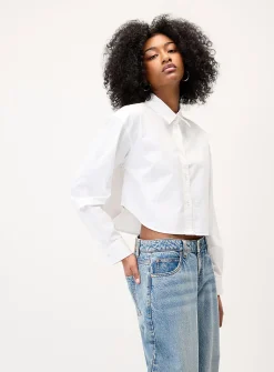 Cropped Oxford shirt