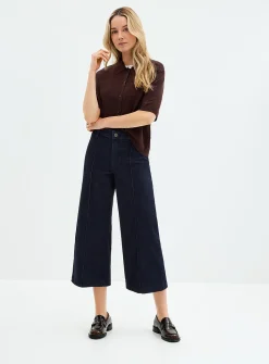 Cropped structured jean