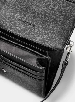 Crossbody pebbled bifold wallet