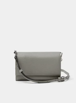 Crossbody pebbled bifold wallet