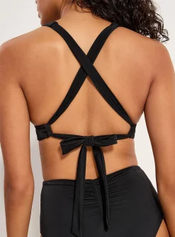 Cross strap triangle bralette