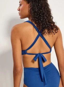 Cross strap triangle bralette