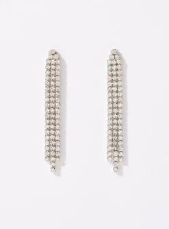 Crystal bar earrings