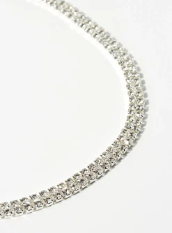 Crystal double-row choker