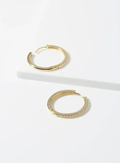 Crystal shine hoops