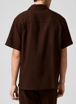Cuban collar shirt with pockets