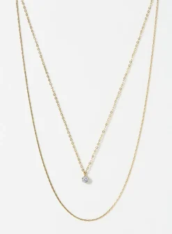 Cubic zirconia double chain