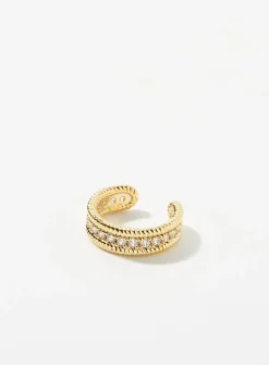 Cubic zirconia ear cuff