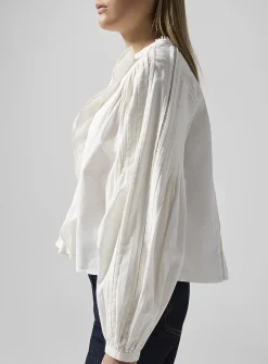 Cubraly sewn pleating blouse