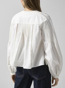 Cubraly sewn pleating blouse