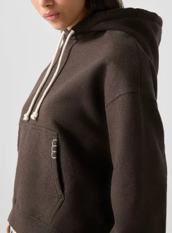 Curved hem hoodie