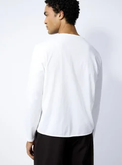 Cut-off Henley T-shirt